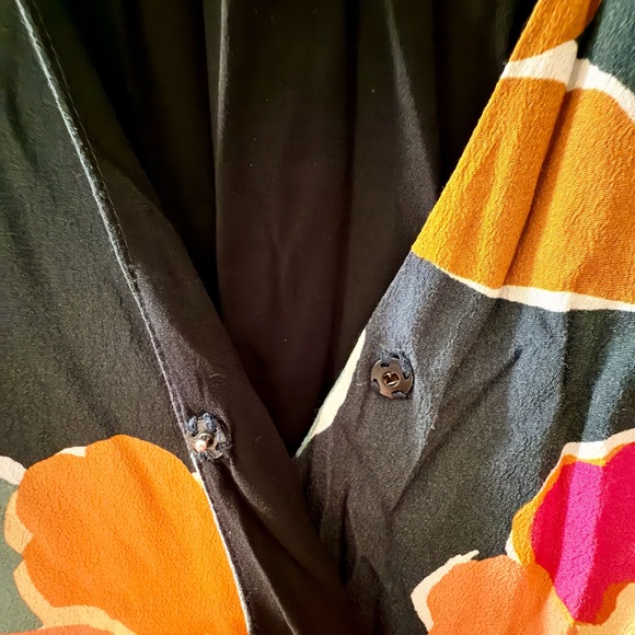 Sezane Amber Wrap Dress in Flower Ink - Picture 4 of 6